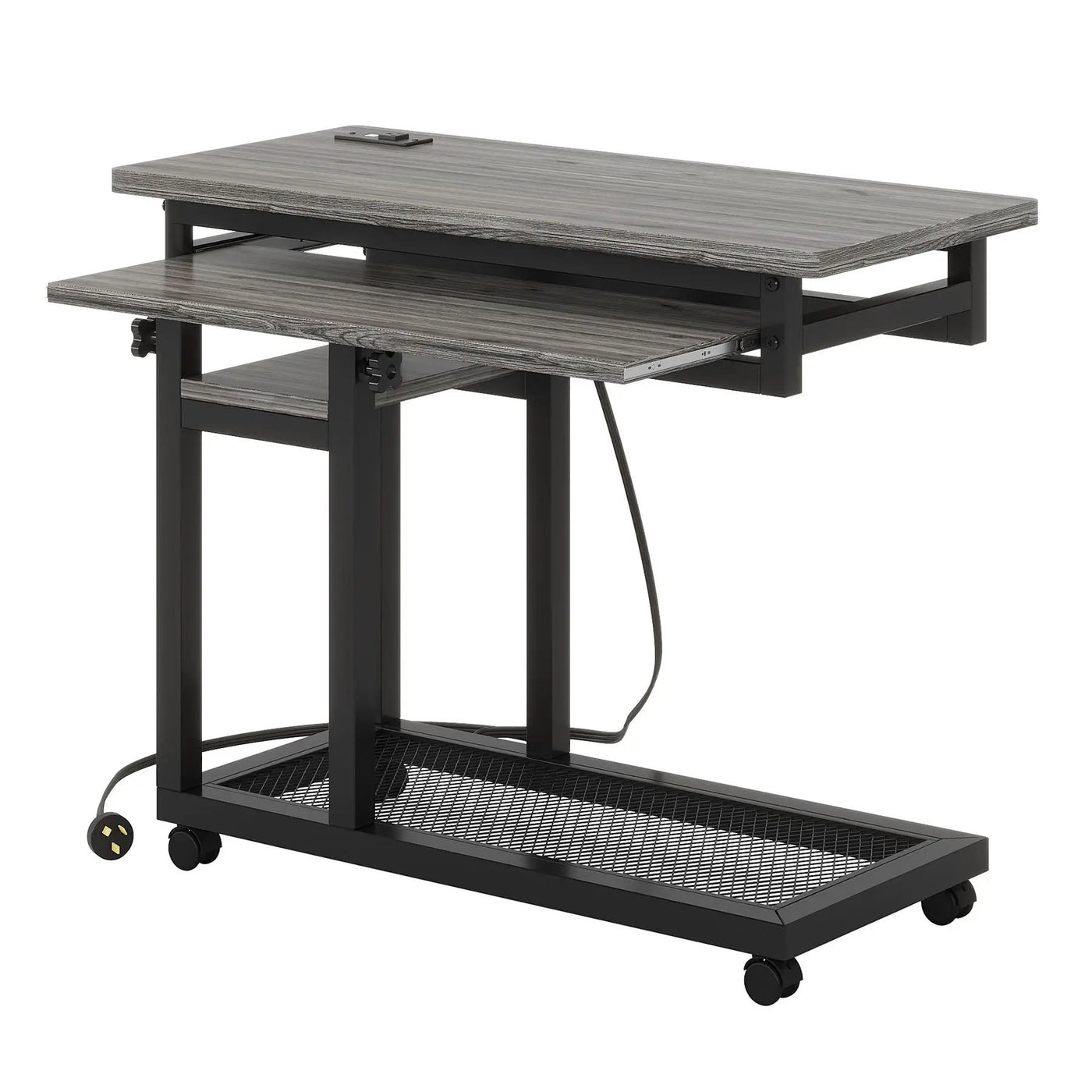 Adjustable Portable C-Shaped Desk With Power Outlet & USB Ports by HouseOfZazla