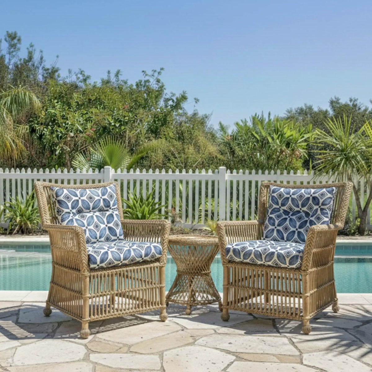 Outdoor Chair Cushions Set of 2, 19 x 19 x 4 Inch by HouseOfZazla