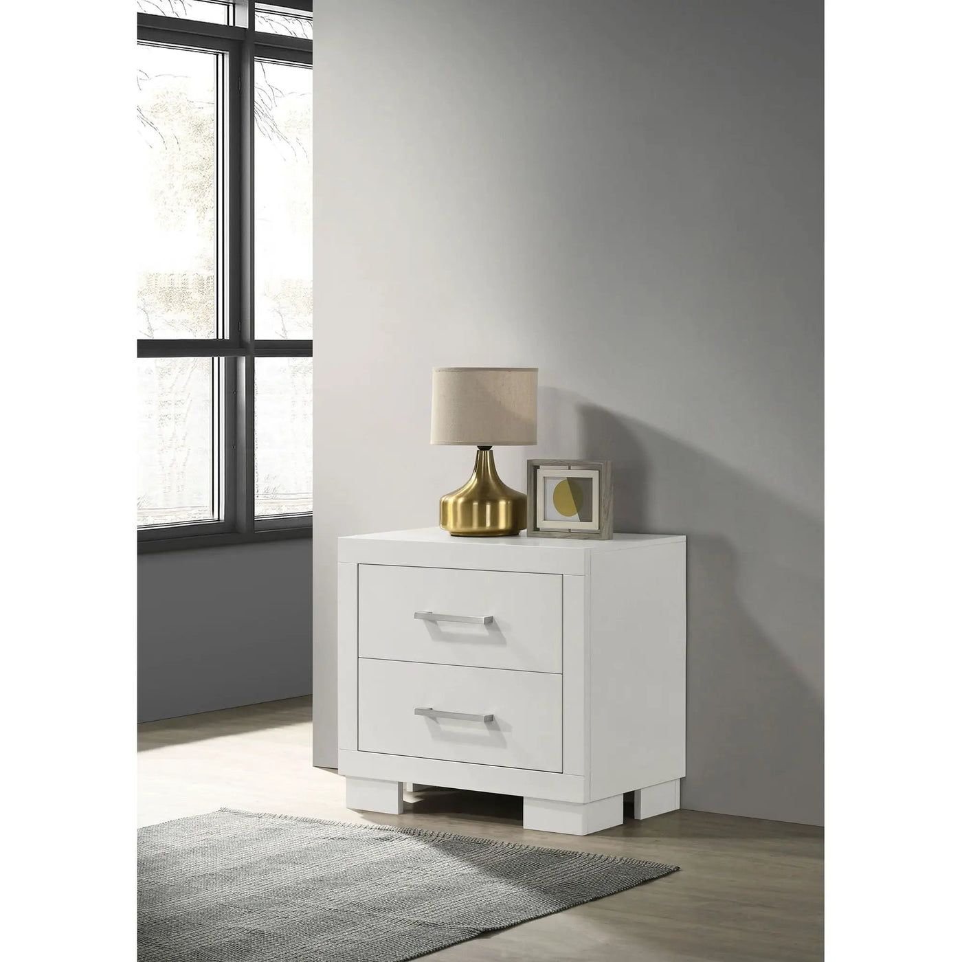 Copper - 2 Drawer Rectangular Nightstand by HouseOfZazla