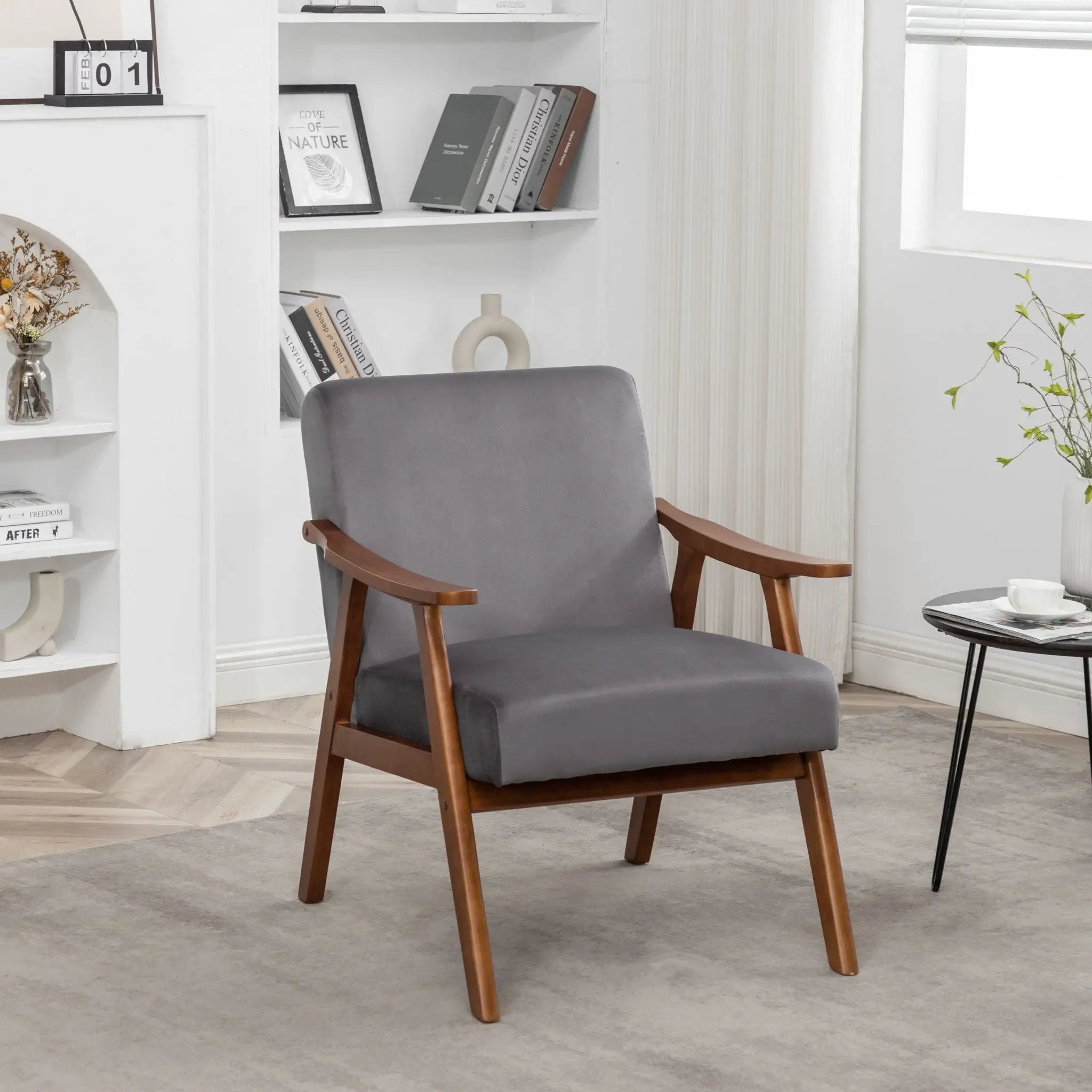 Accent Chair, Classic Mid Century Modern For Extra Seating by HouseOfZazla
