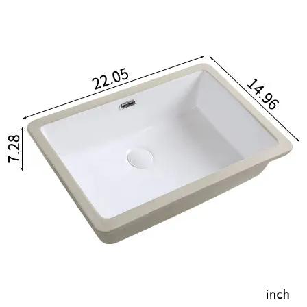 Rectangular Undermount Bathroom Sink by HouseOfZazla