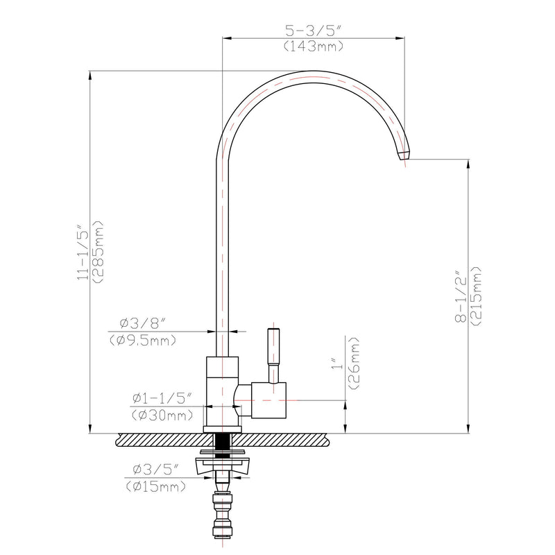 Modern Design, Lead Free Drinking Water Faucet - Brushed Nickel by HouseOfZazla