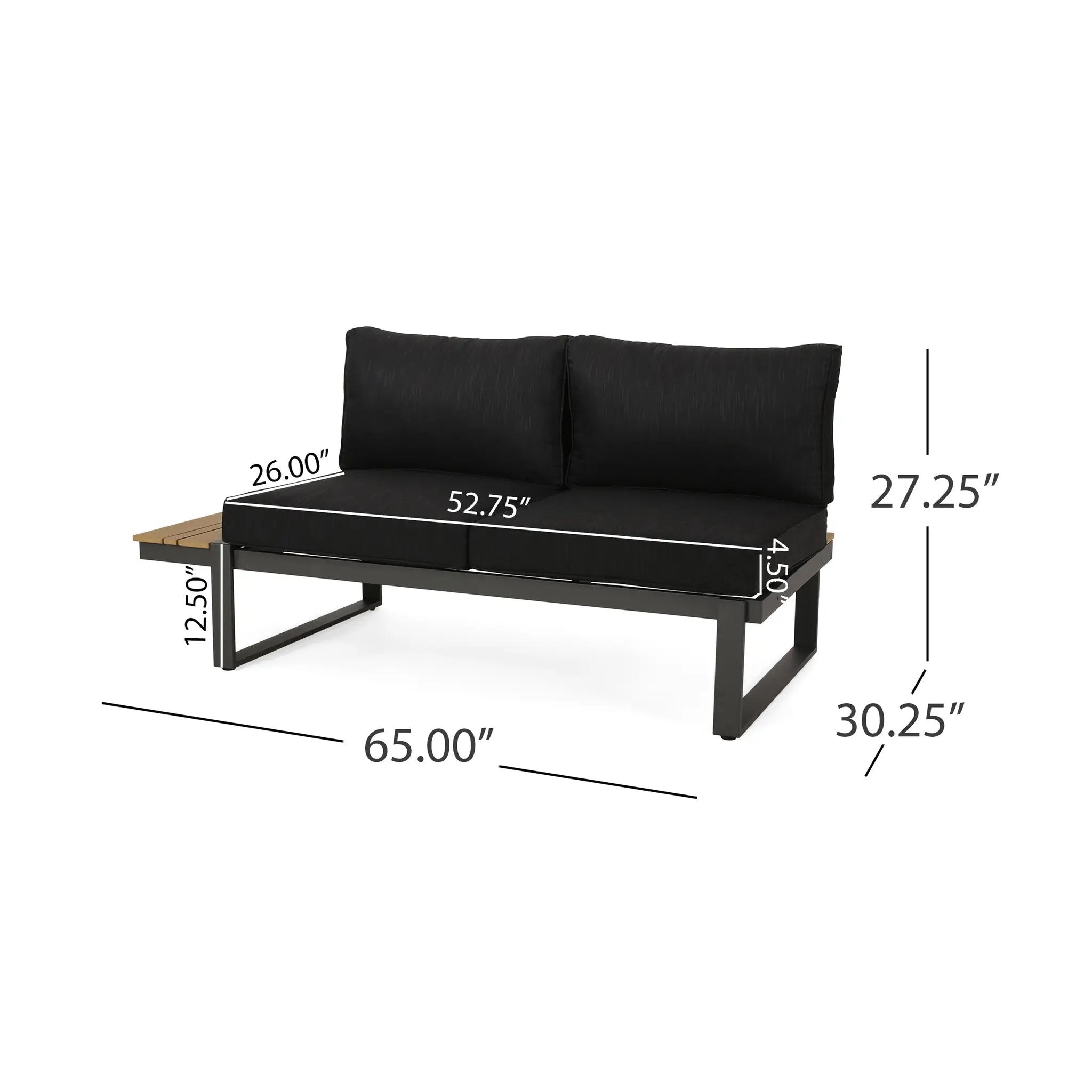 Sterling V-Shaped Outdoor Aluminum 5 Seater Sofa Set with Cushions by HouseOfZazla