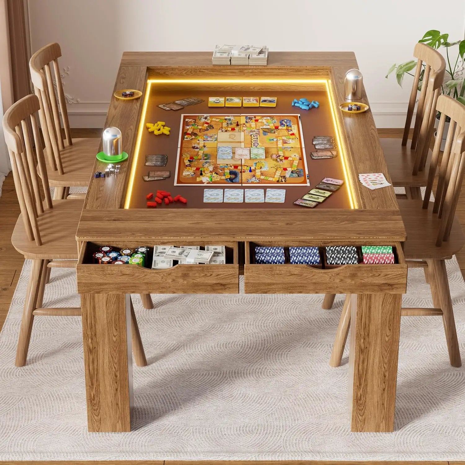 Gaming Table with Removable Top for 4–6 Players by HouseOfZazla