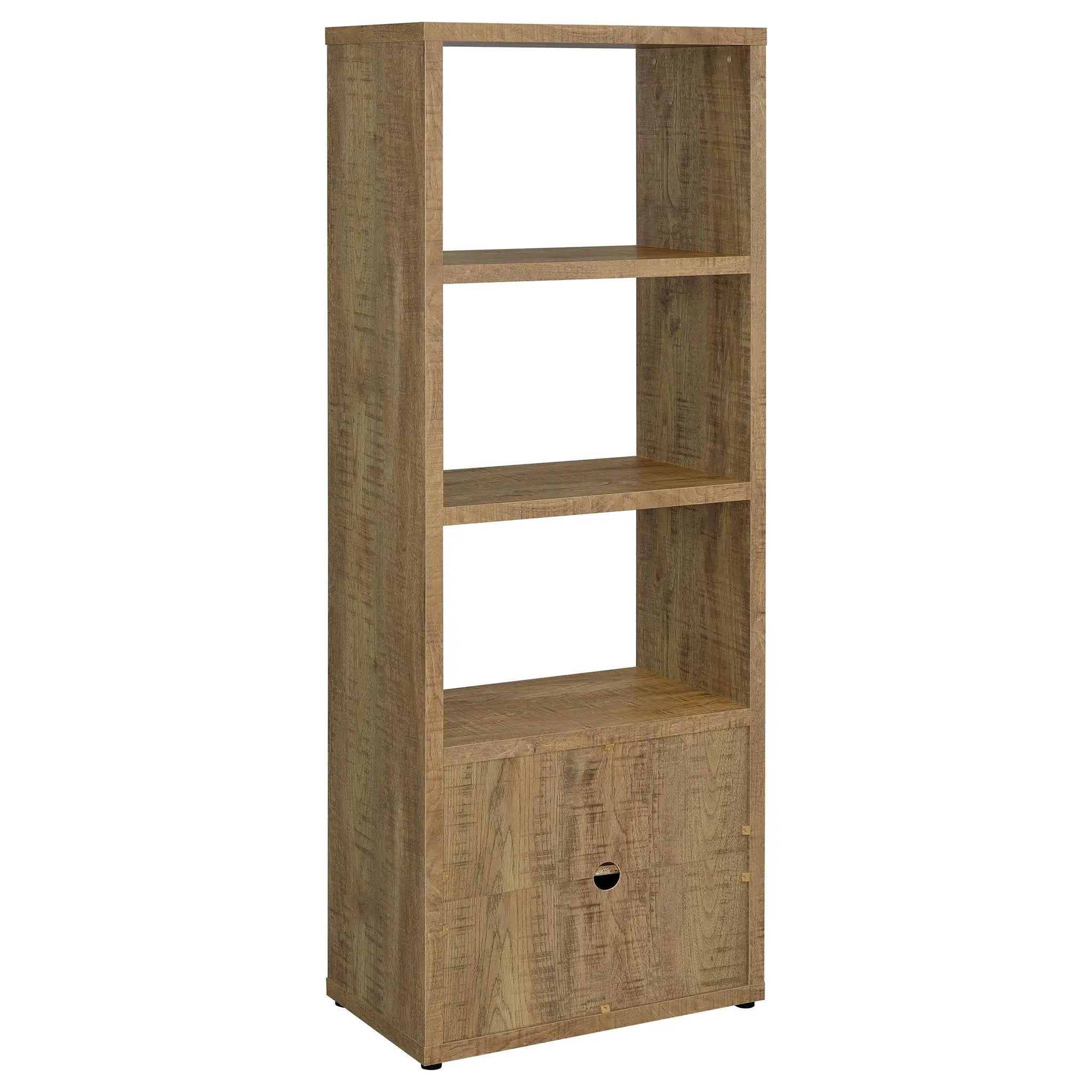 Tabby 3-shelf Engineered Wood Media Tower Mango by Unique Piece Furniture