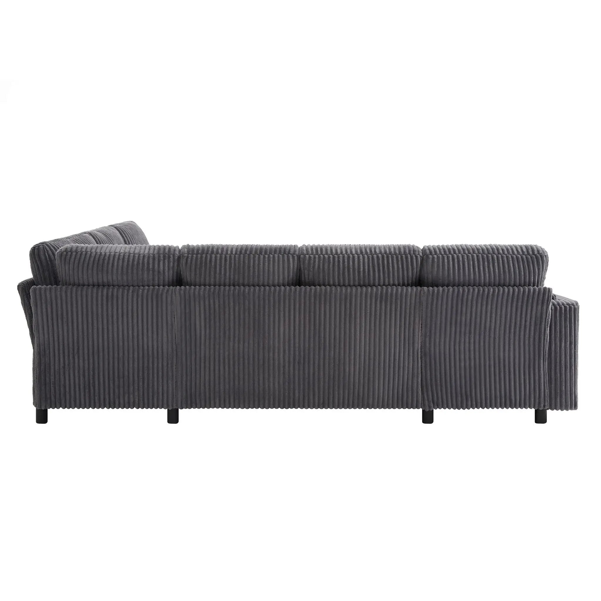 Convertible U-Shaped Sectional Sofa Bed With USB Ports And Storage by HouseOfZazla
