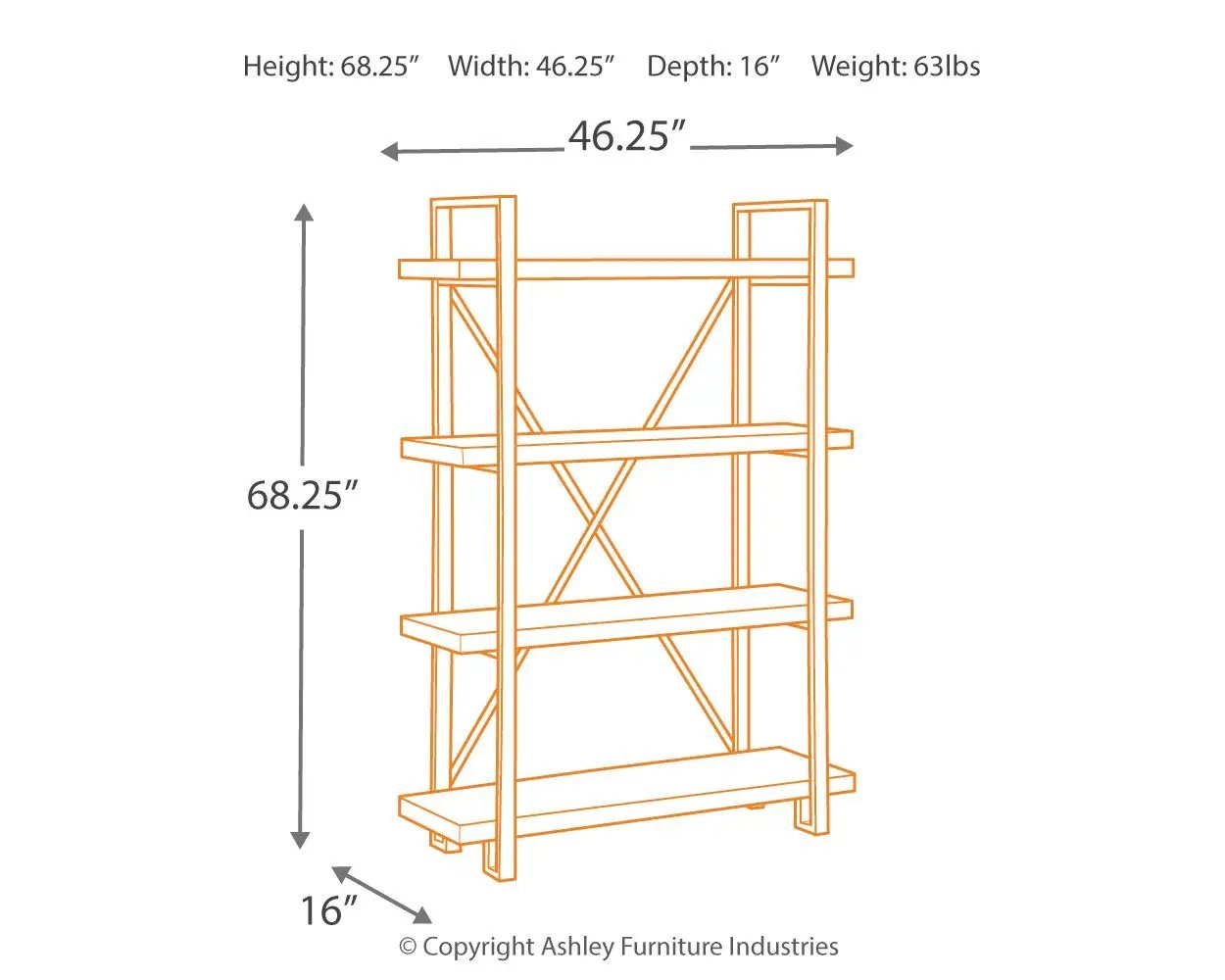 Forestmin - Bookcase - Brown / Black by Unique Piece Furniture