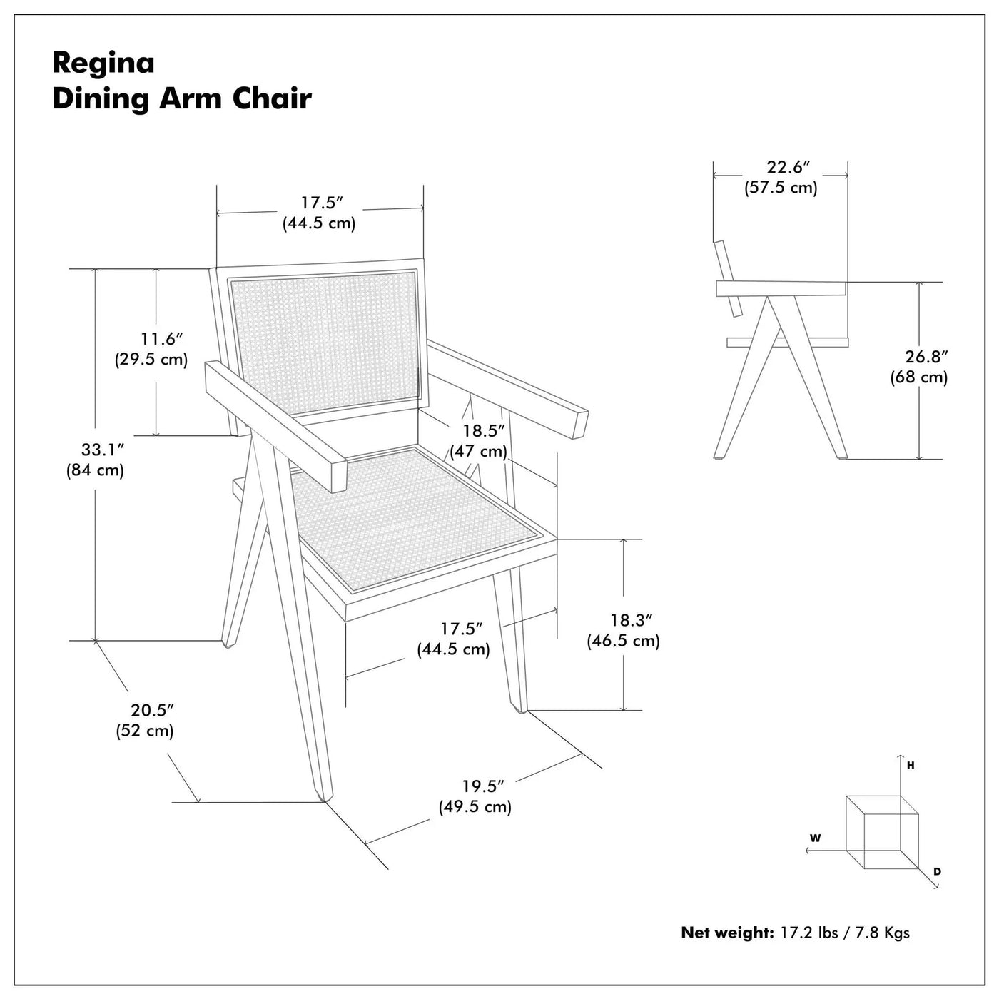Regina - Handcrafted Dining Armchair (Set of 2) by Unique Piece Furniture