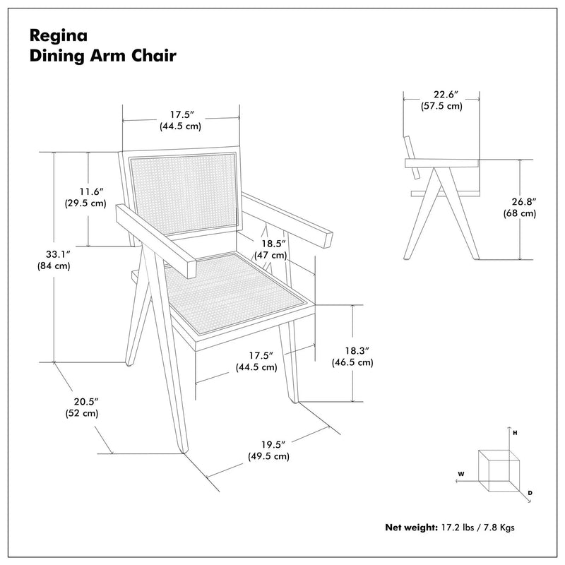 Regina - Handcrafted Dining Armchair (Set of 2) by Unique Piece Furniture