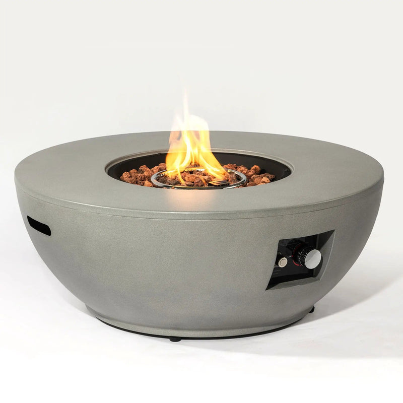 36'' Propane Gas Fire Pit Table - Grey Steel by HouseOfZazla