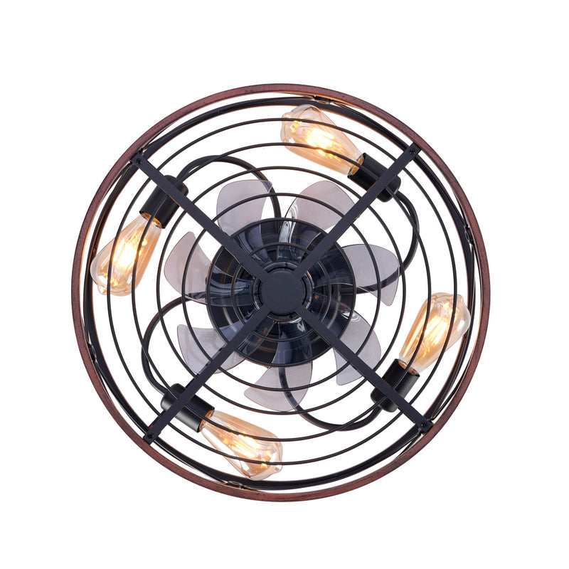 20'' Mounting Type Caged Ceiling Fan with Lights and Remote Control by HouseOfZazla