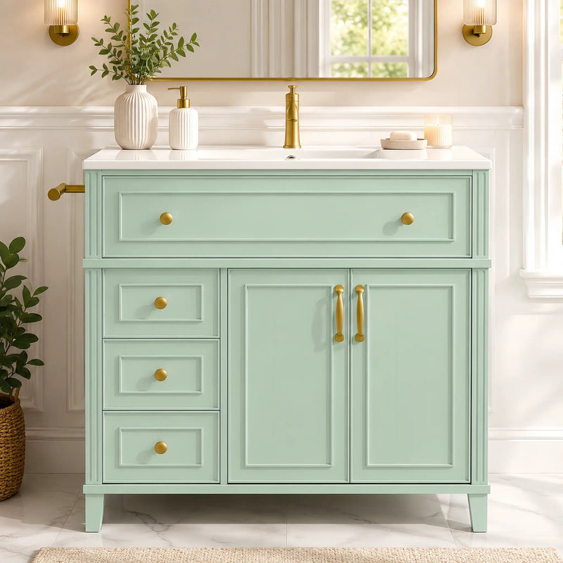 36 Inch Elegant Modern Bathroom Vanity with Sink by HouseOfZazla