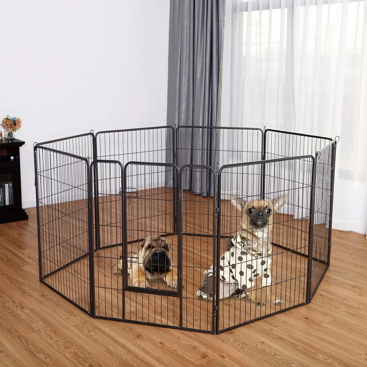 8 Metal Panel Heavy Duty Pet Playpen Dog Fence with Door, photo 6 of 9