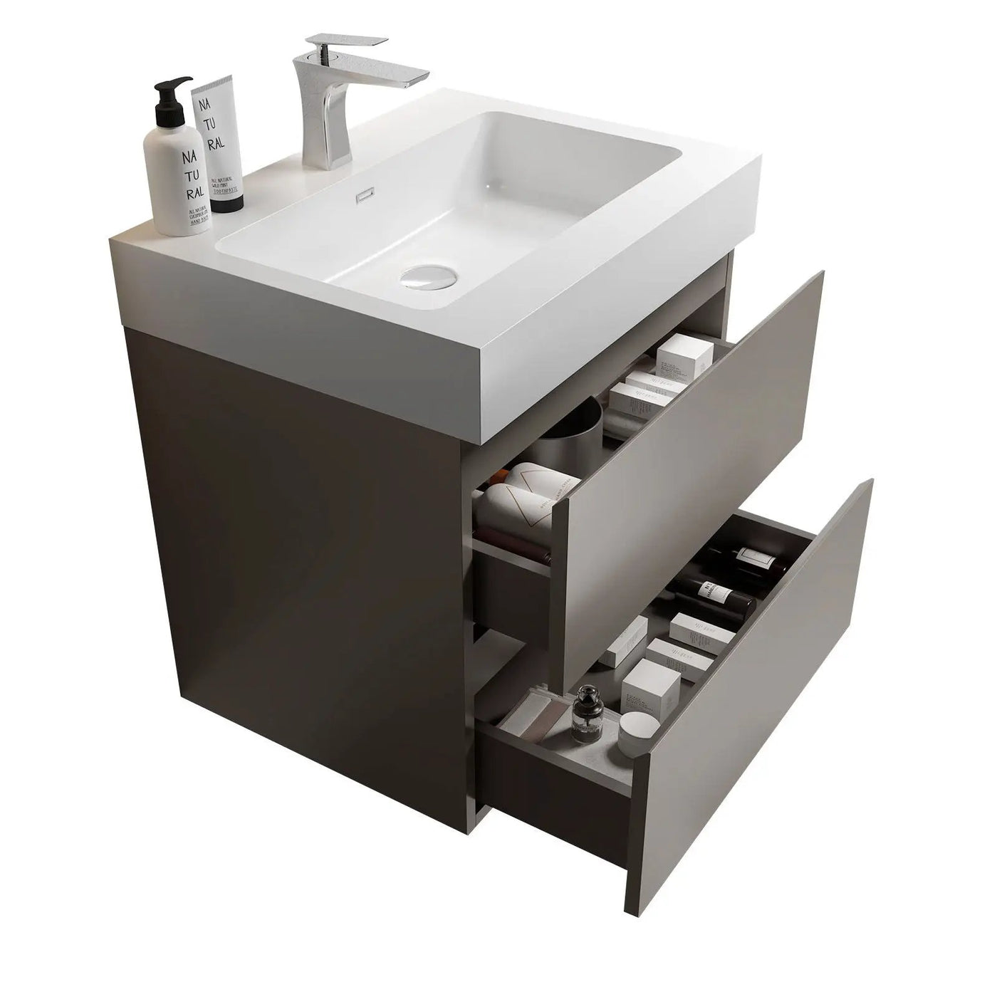 Alice - Bathroom Vanity With Sink, Wall Mounted, Floating by Unique Piece Furniture