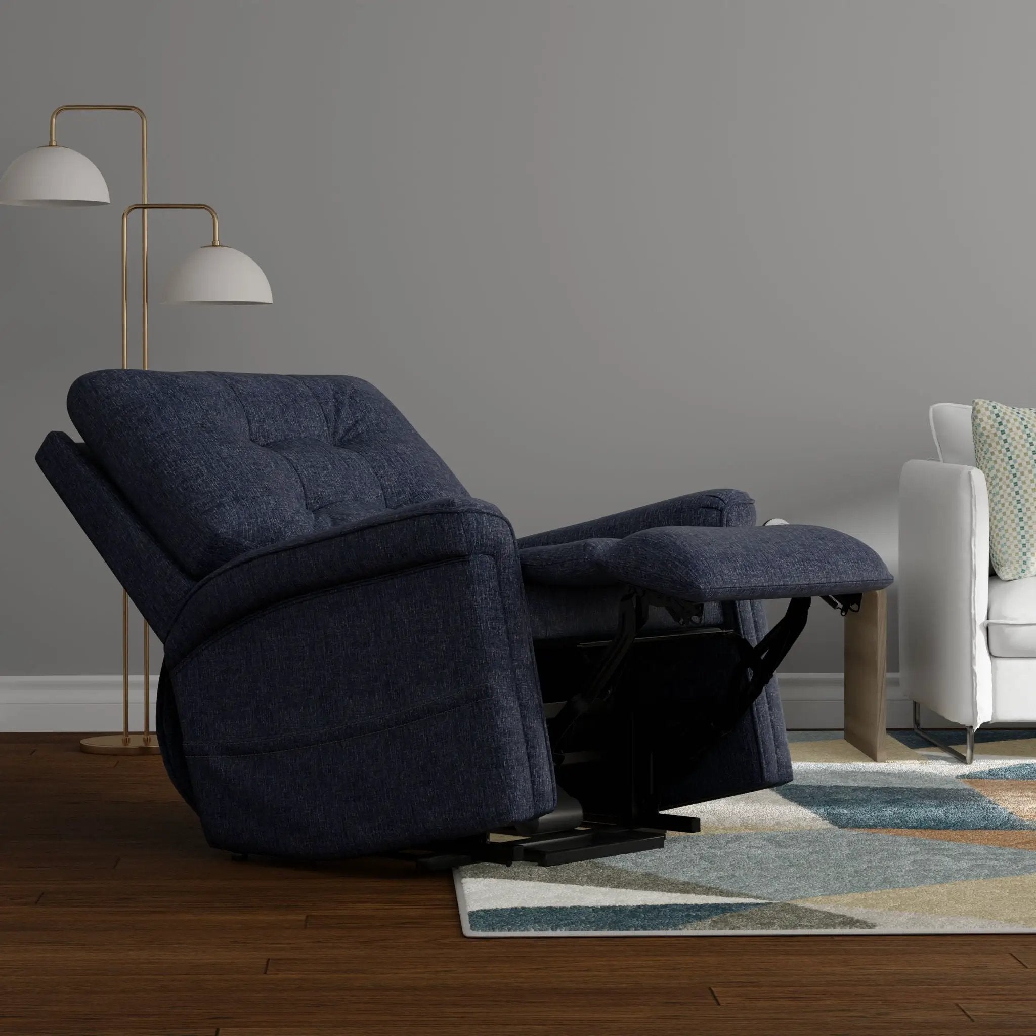 Velour - Power Lift Chair - Blue by Unique Piece Furniture