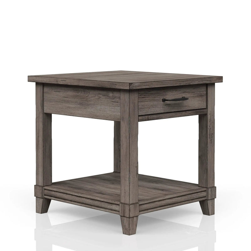End Table With Storage Drawer Usn - Gray by HouseOfZazla