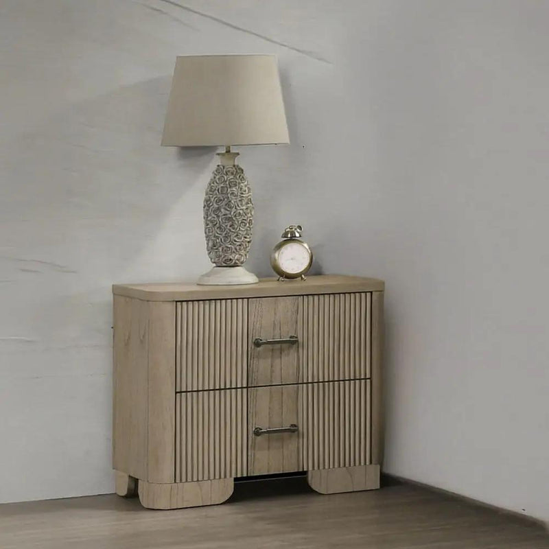 Lakkari - Nightstand - Antique Oak by Unique Piece Furniture