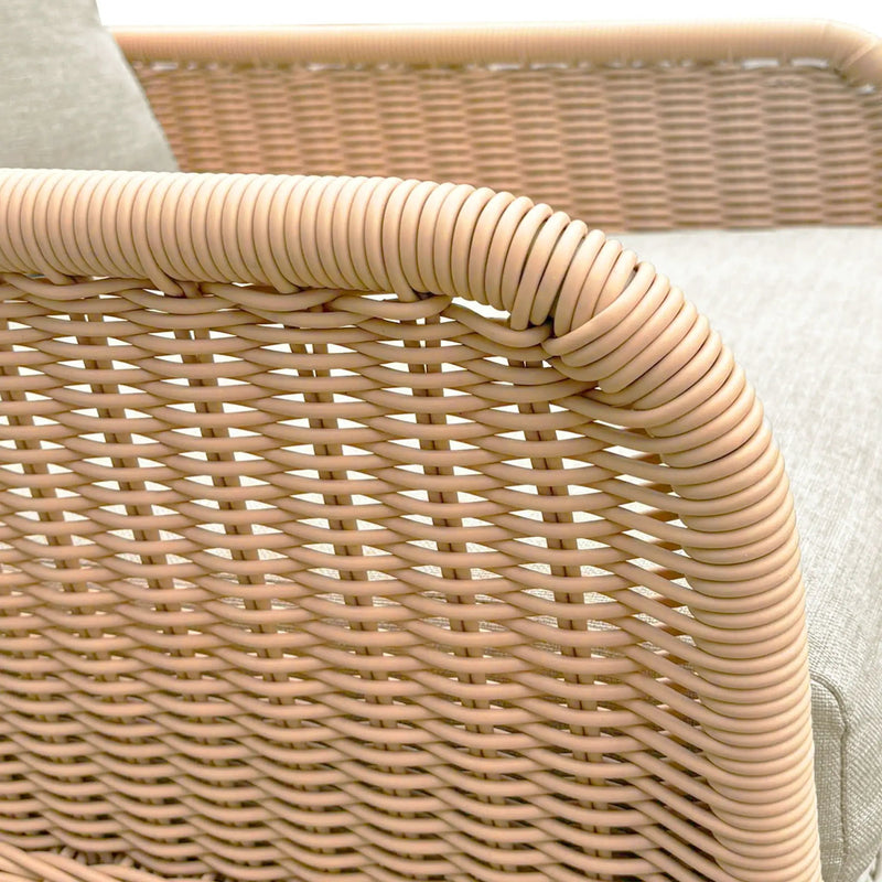 Contemporary Minimalist Wicker Rocking Chair With Soft Cushions And Durable Wooden Frame by HouseOfZazla