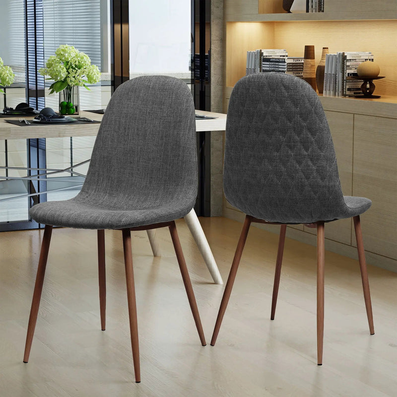 Elegant Dining Chair Set With Fabric by HouseOfZazla