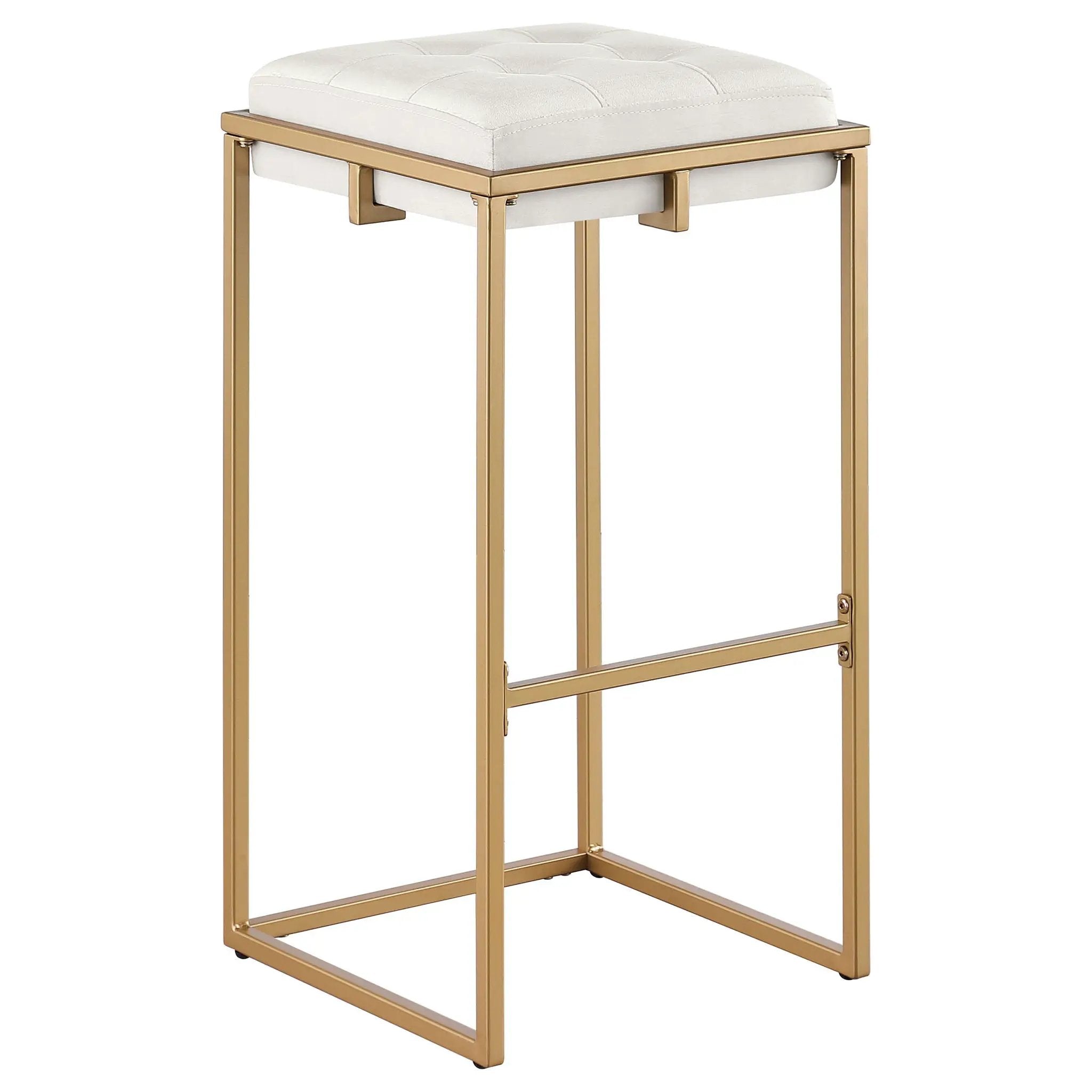 Soccoro - Square Tufted Cushion Stools (Set of 2) - Beige
