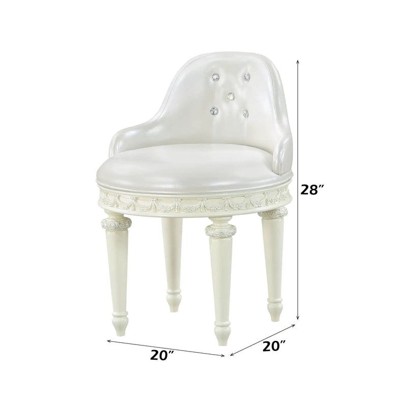 Dorothy - Vanity Chair With Swivel Chair Only - Ivory by Unique Piece Furniture