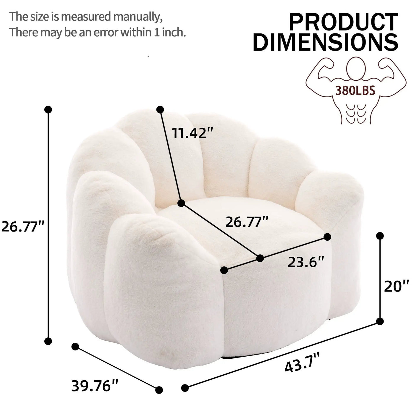 Lotus Style Compression Sofa With Pull Ring by Unique Piece Furniture