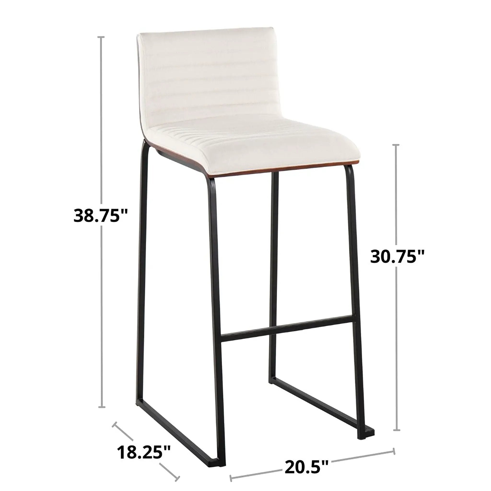 Mason Mara - Contemporary Fixed Height Barstool (Set of 2) by Unique Piece Furniture