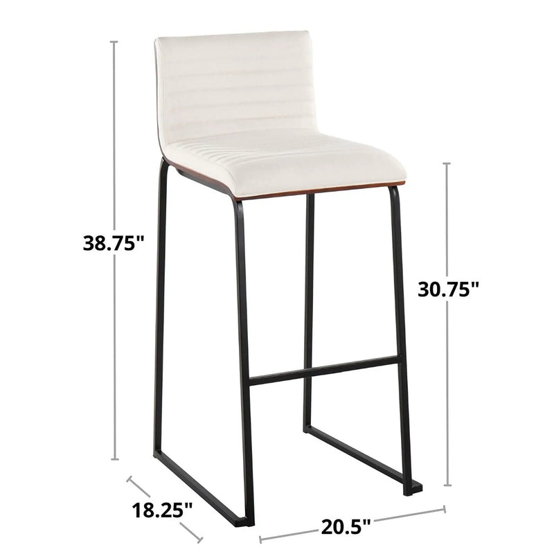 Mason Mara - Contemporary Fixed Height Barstool (Set of 2) by Unique Piece Furniture