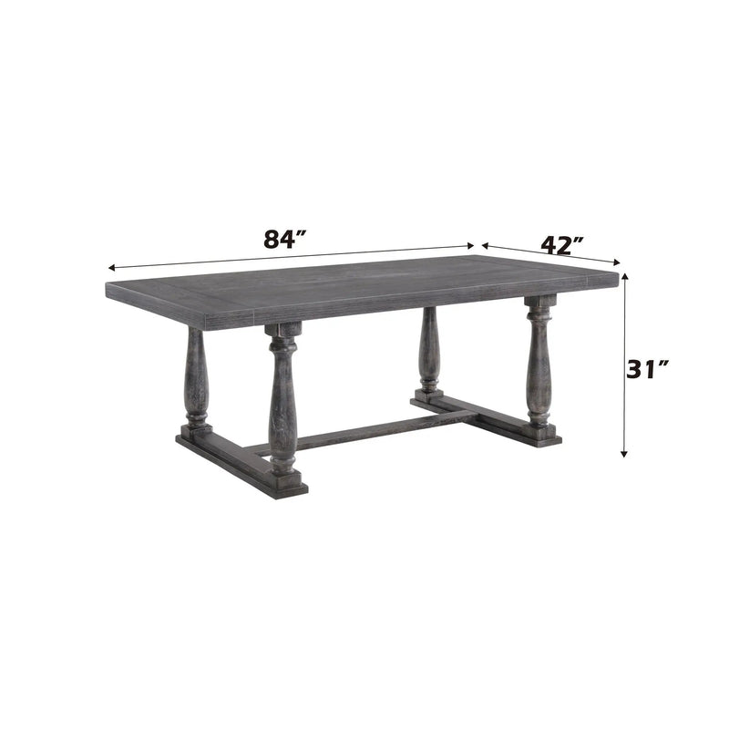 Bernard - Weathered Dining Table by Unique Piece Furniture