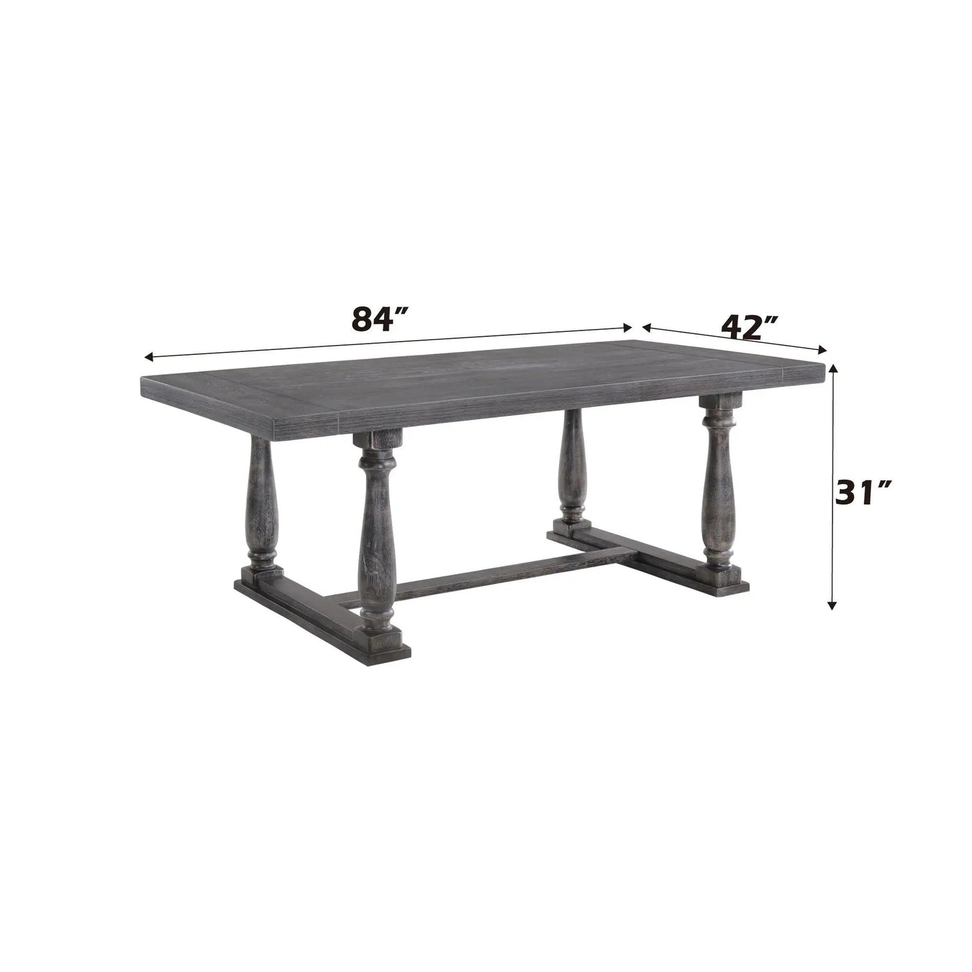Bernard - Weathered Dining Table by Unique Piece Furniture