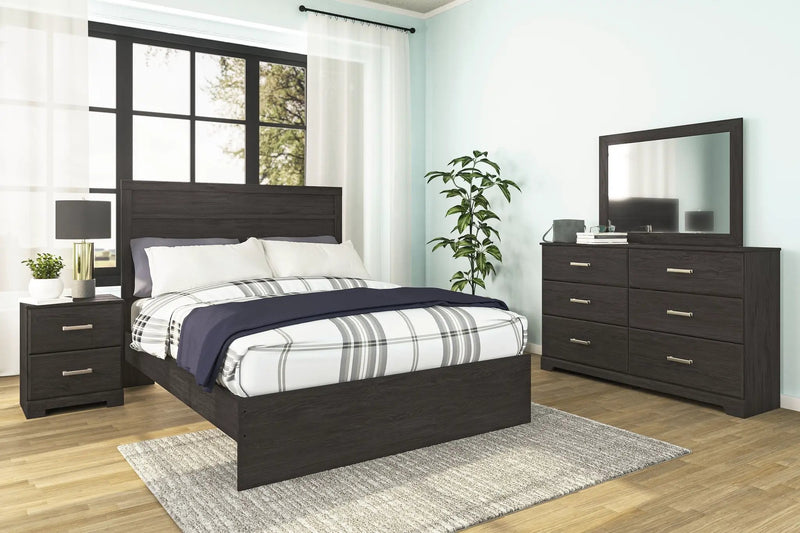 Belachime - Two Drawer Night Stand - Charcoal by Unique Piece Furniture