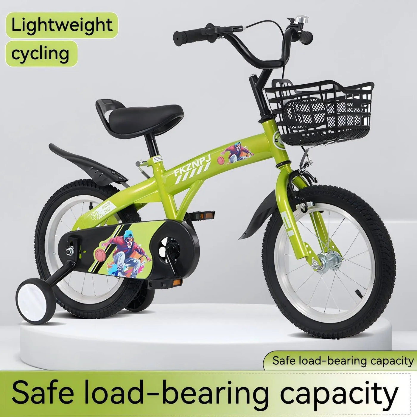 Fkznpj - 16" Sporty Kids Bike With Training Wheels And Stand Adjustable Saddle Suitable For Boys And Girls Aged 4 - 8 Years Tall Height 41 - 46" Available In A Variety Of Colors by HouseOfZazla