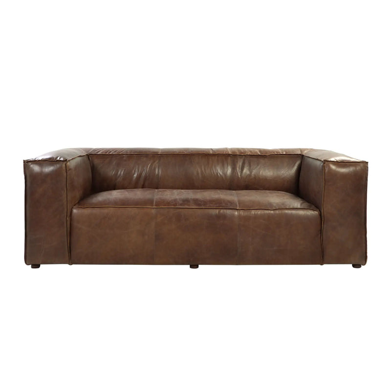 Brancaster - Grain Leather Sofa - Brown by Unique Piece Furniture