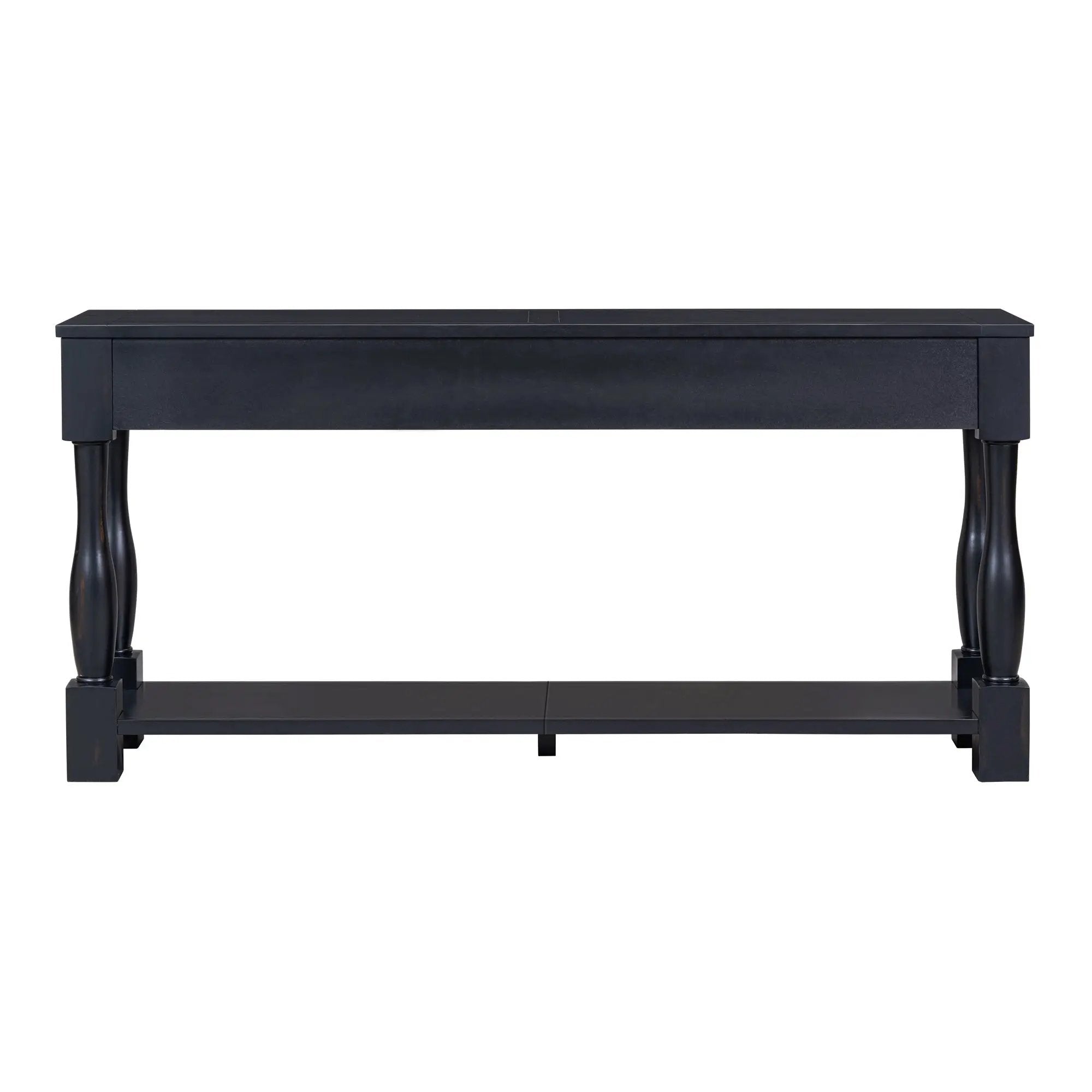TREXM 63" Long Console Table with Drawers and Shelf by HouseOfZazla