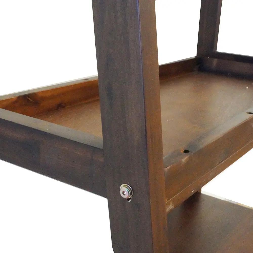 Ladder Shelf, Ladder Style Display Shelf - Natural Wood / Brown by HouseOfZazla