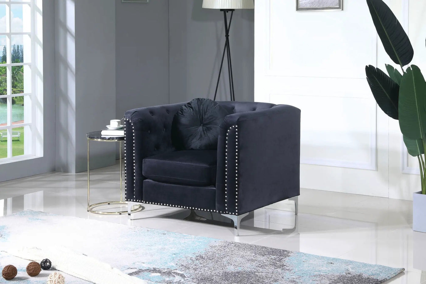 Contemporary Sloped Arm Chair by HouseOfZazla