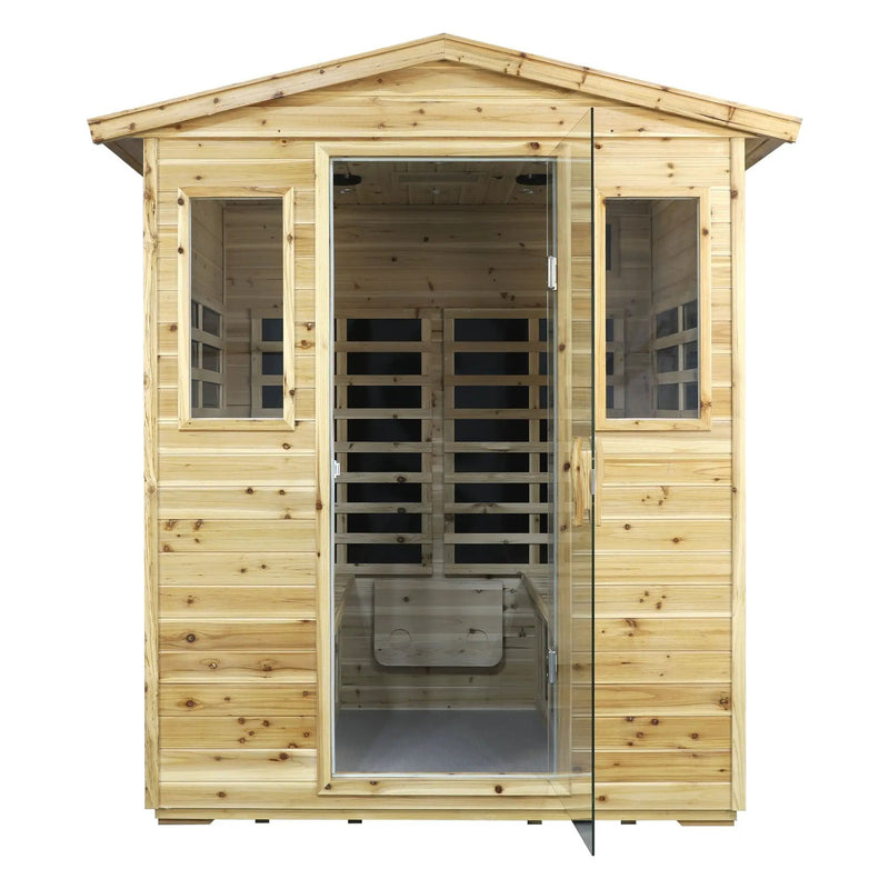 Four person Far-infrared Old fir outdoor sauna room by HouseOfZazla