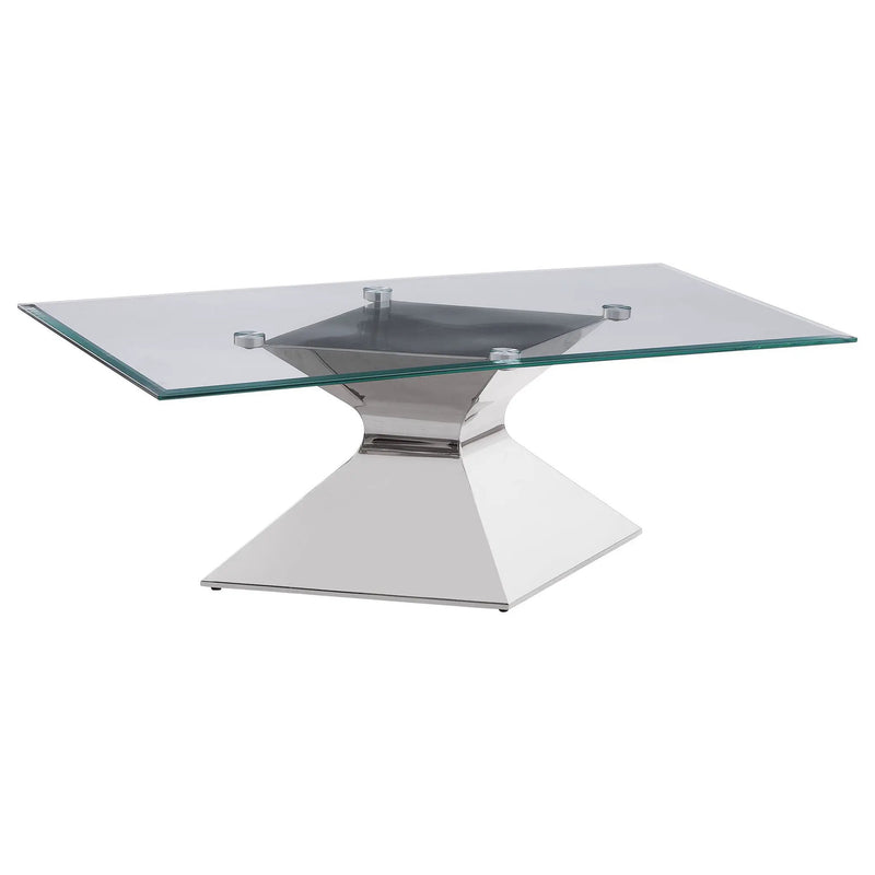 Jenny 3-piece Rectangular Coffee and End Table Set Chrome by Unique Piece Furniture