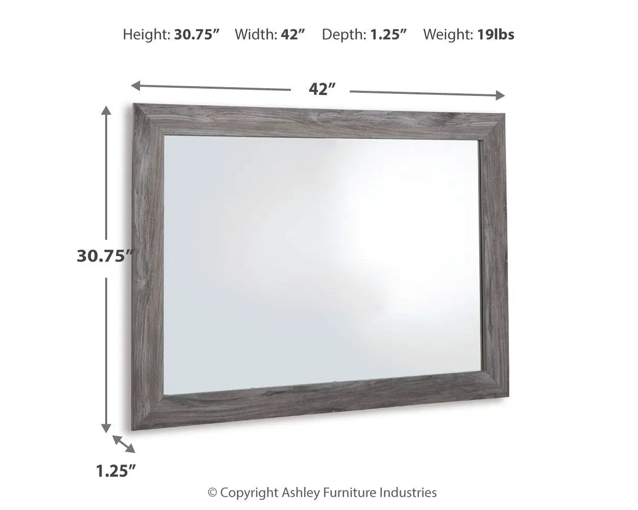 Bronyan - Bedroom Mirror - Dark Gray by Unique Piece Furniture