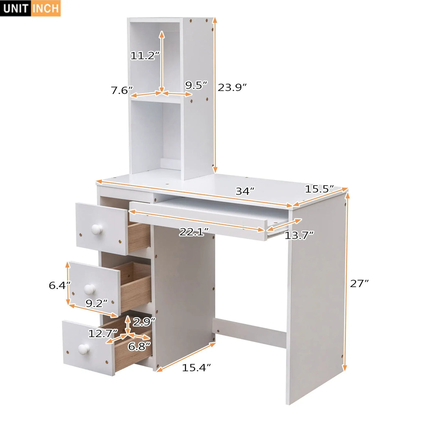 Loft Bed With Stand Alone Bed, Storage Staircase, Desk, Shelves, And Drawers by Unique Piece Furniture