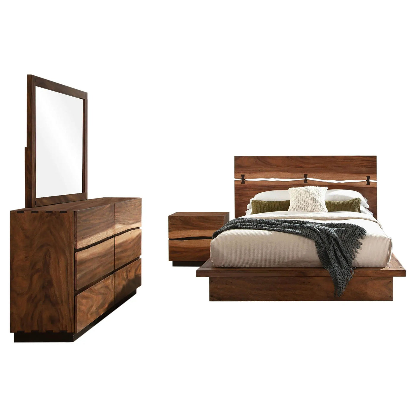 Beverly - Bedroom Set With Floating Base Design by HouseOfZazla