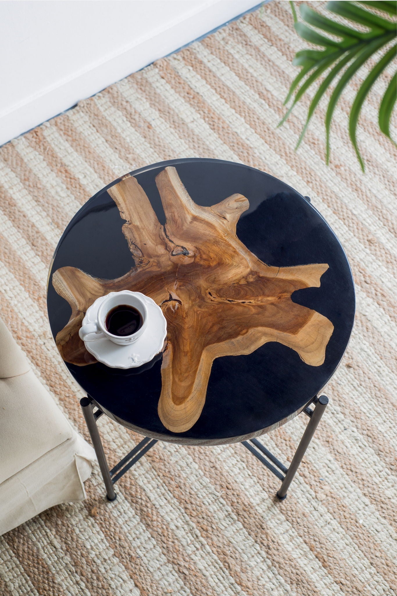 Side Table - Black / Brown by HouseOfZazla