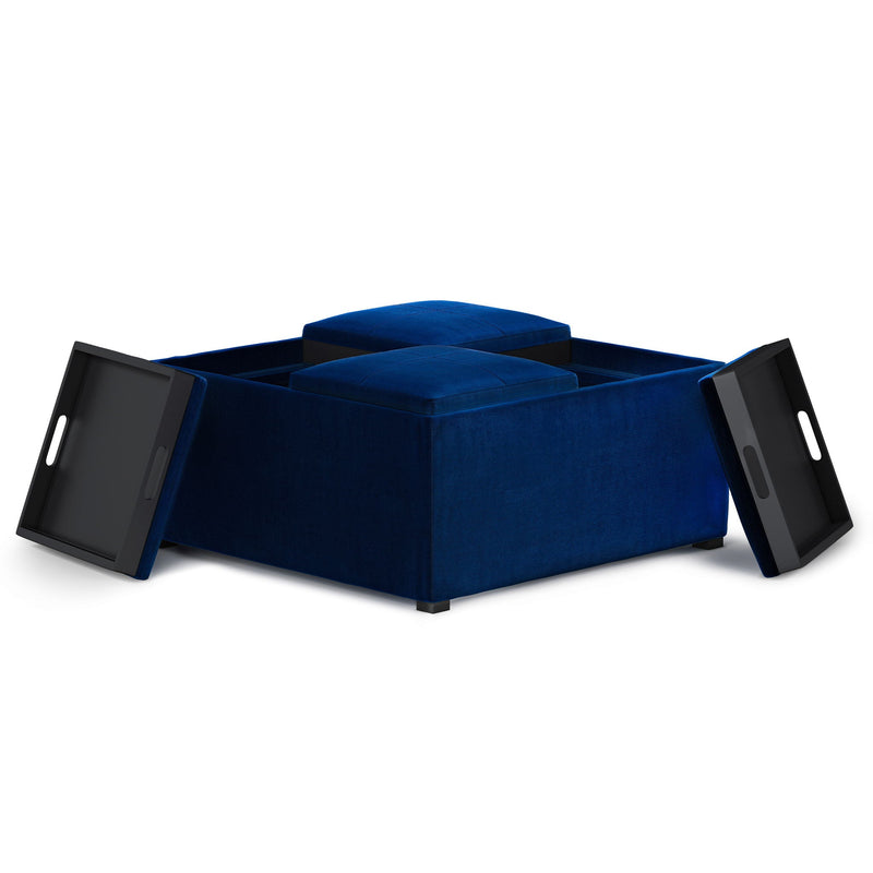 Avalon - Square Coffee Table, Storage Ottoman by HouseOfZazla