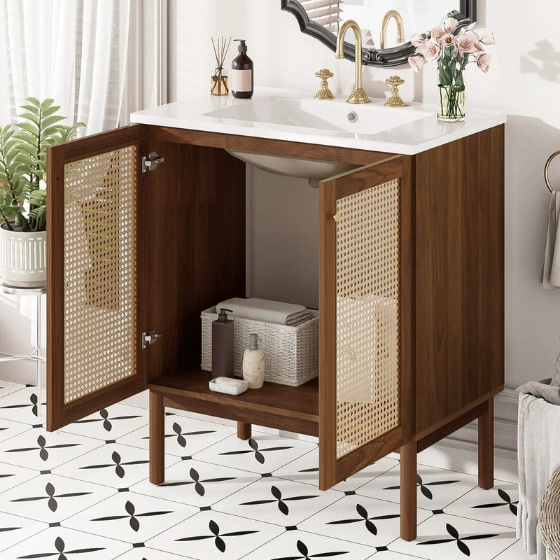 Bathroom Vanity Cabinet With Doors, Soft Close Design by HouseOfZazla