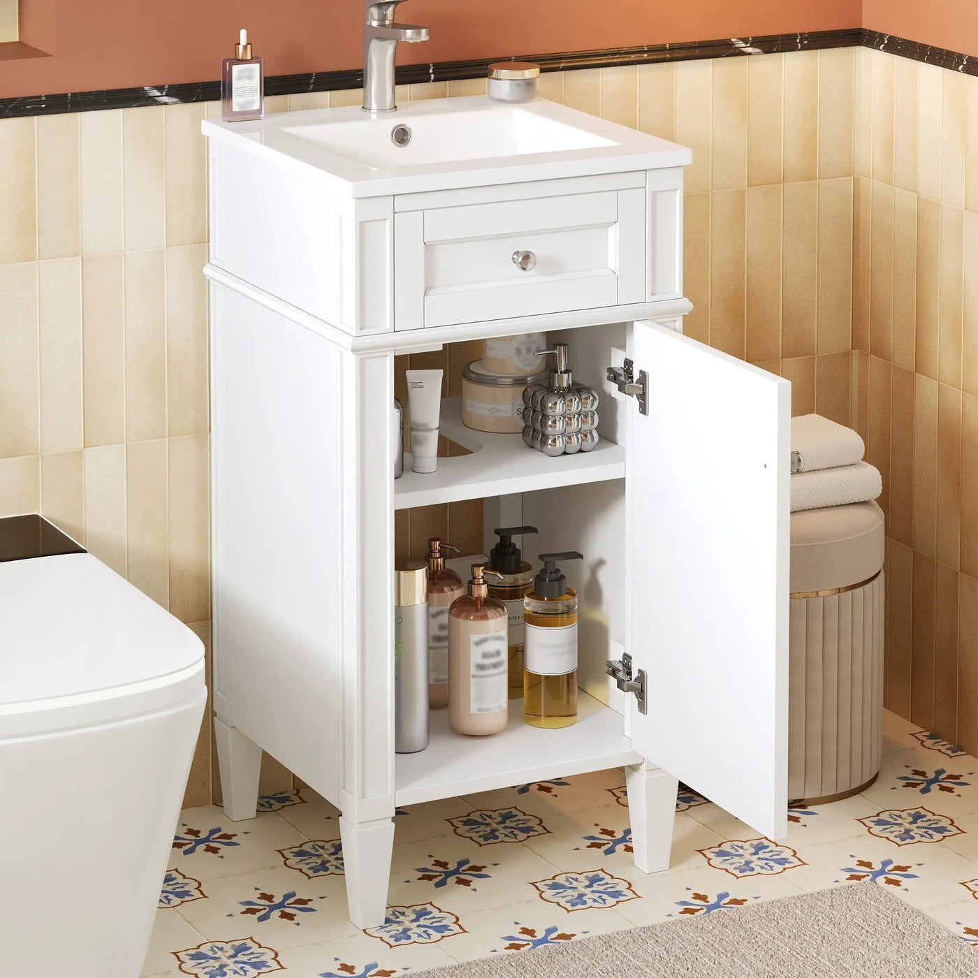 French Style Bathroom Vanity With Sink by Unique Piece Furniture