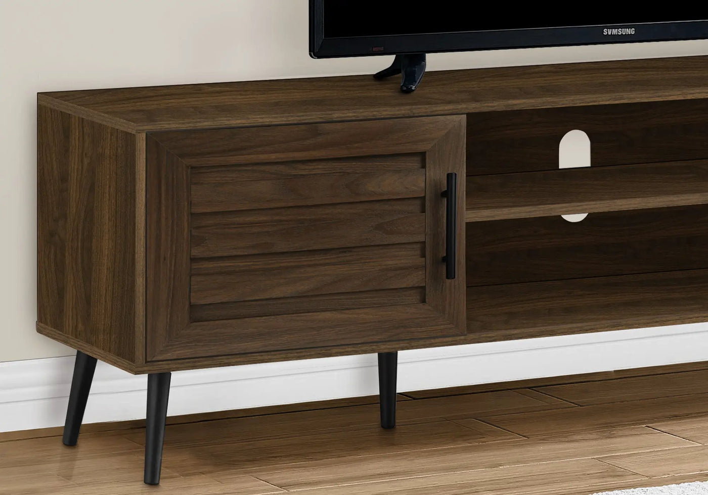 72-Inch Transitional TV Stand Console with Storage by HouseOfZazla