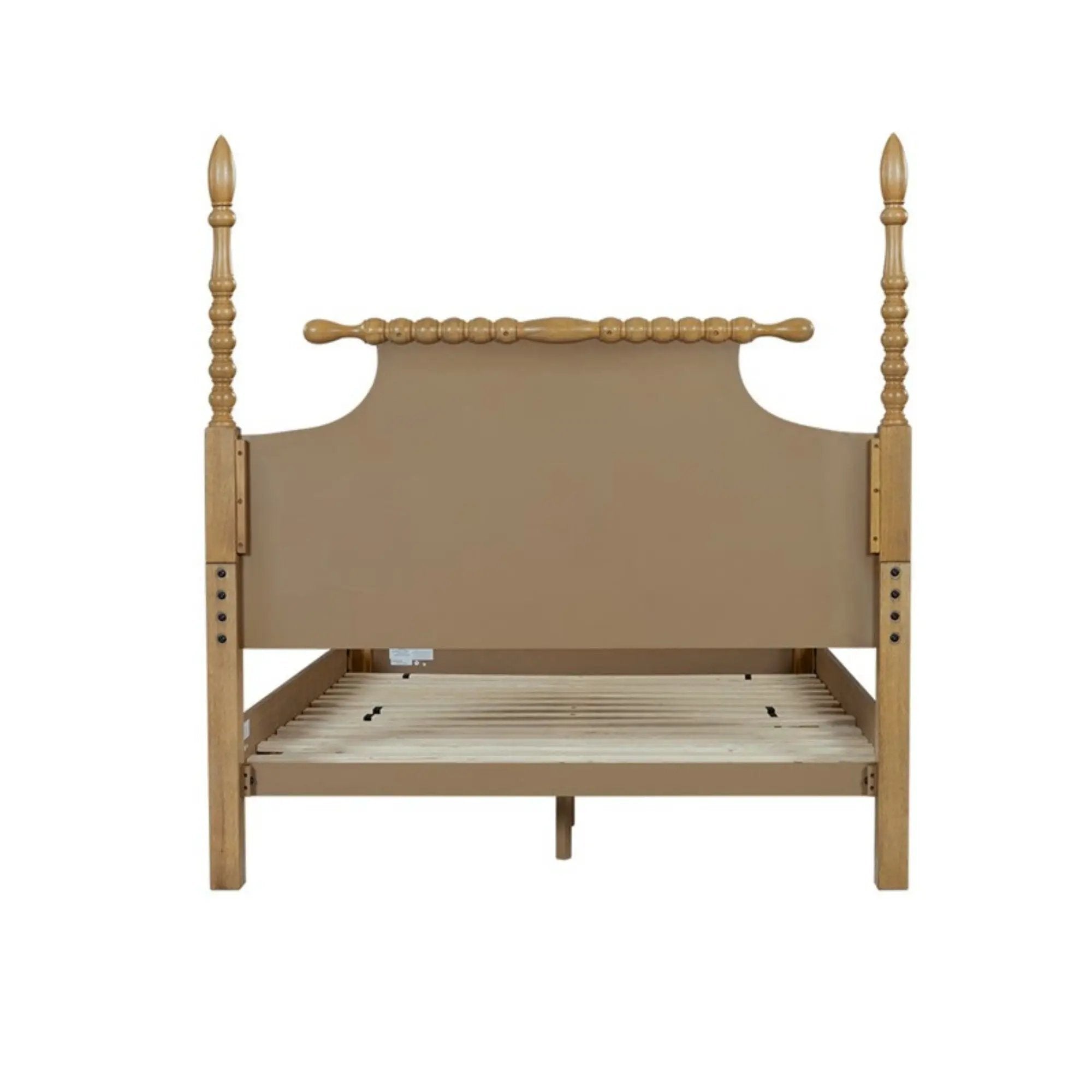Queen Bed Turned Legs - Natural by Unique Piece Furniture