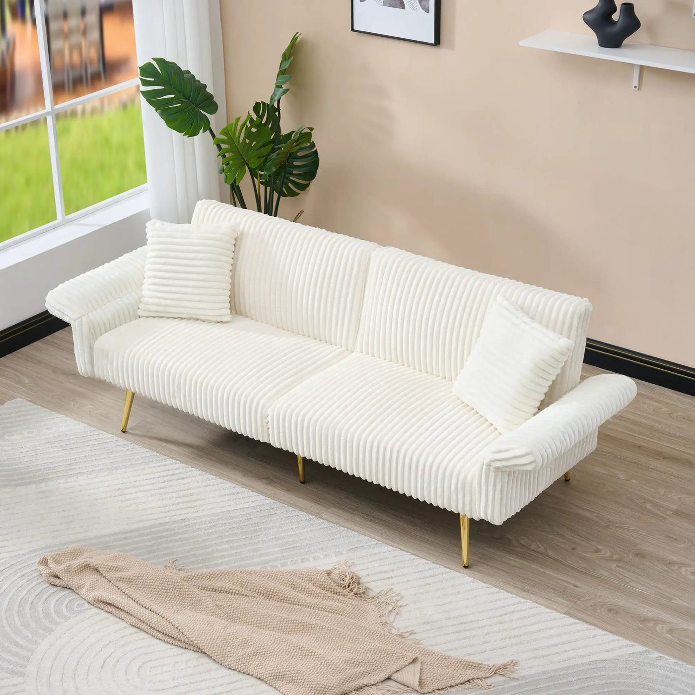 Luxury Foldable Double Sofa Bed With Folding Armrests by HouseOfZazla