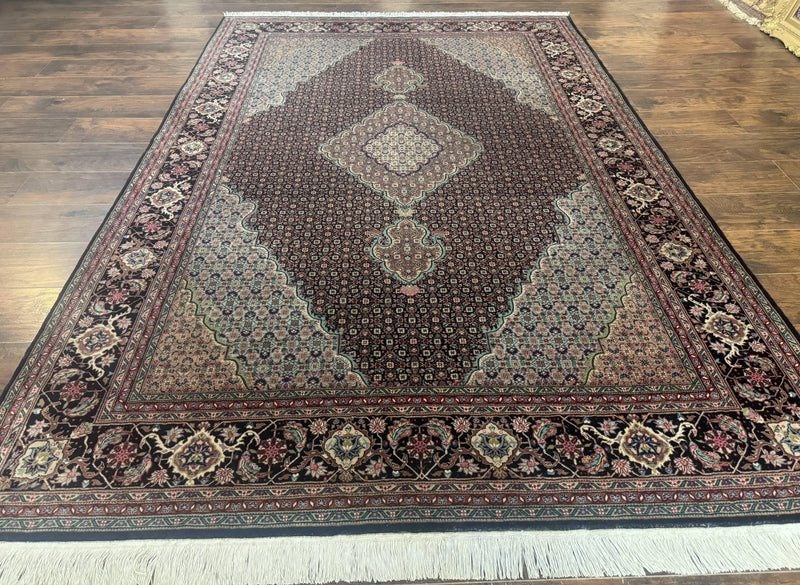 Sino Persian Rug 6x9, Herati Very Fine 400 KPSI, Black by Jewel Rugs