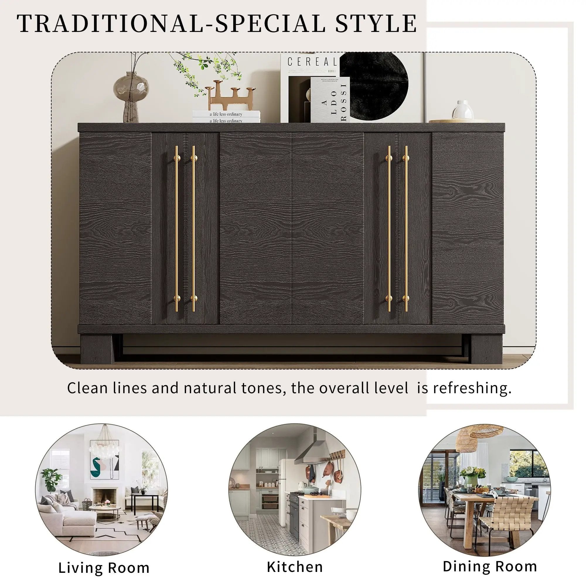 Sideboard With Adjustable Shelves by Unique Piece Furniture